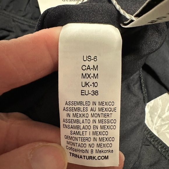 TRINA TURK Black Standard Monaco Ruffle One Piece Swimsuit, Size 6 (v) - Picture 8 of 9